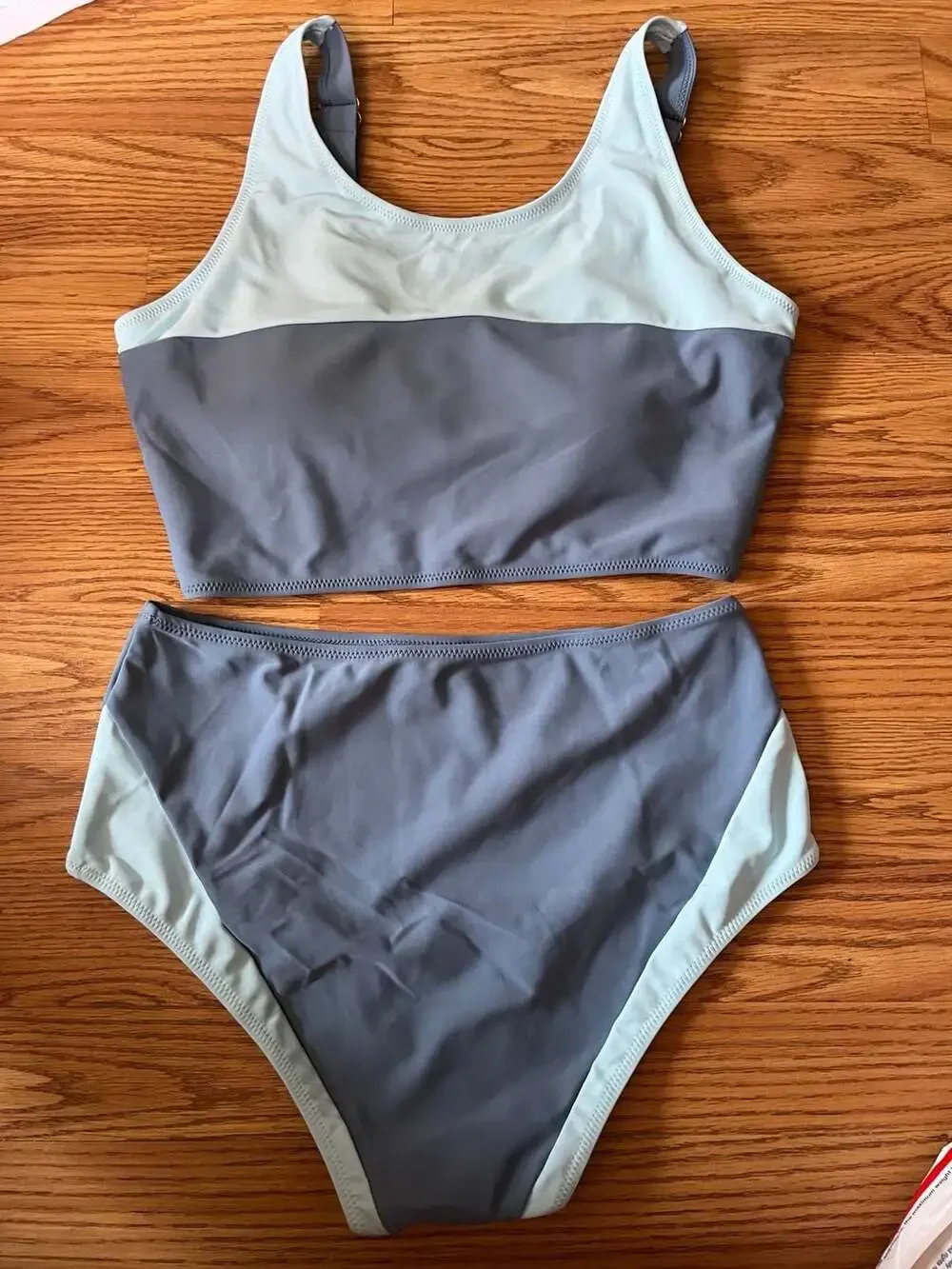 Kids4ever Colorblock High Waisted Two-Piece Bikini Set